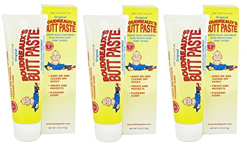 Image of Boudreaux's Butt Paste Diaper Rash Ointment Skin Protectant, 4 Oz (Pack of 3)
