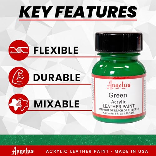 Image of Angelus Acrylic Leather Paint, 1 oz, Green