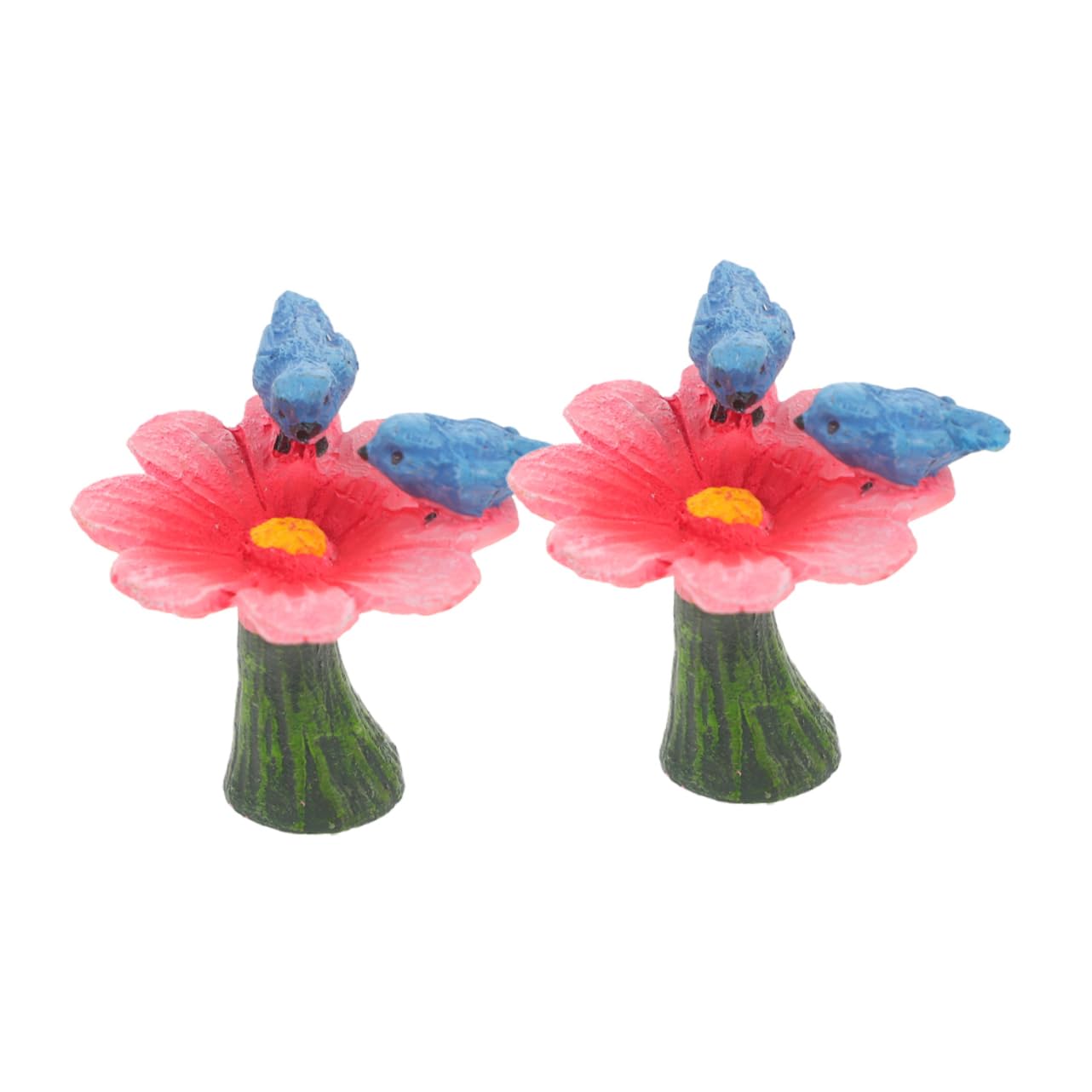 BESTonZON 10pezzi Statuette Di Uccelli Su Fiore Decorazione Miniatura Per Giardino e Paesaggio Per Arredo Da e Esterno