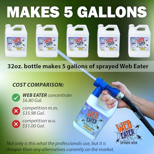 WEB EATER Spray, Spider Outdoor Spray, 32OZ Concentrates with Sprayer,Stays up Up to 6 Months