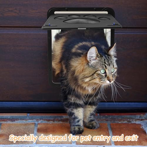 Haustierklappe Fliegengittertür 29 x 24cm, Katzenklappe Fliegengitter Atmungsaktiv mit Magnetverschluss, Hundeklappe Fliegengittertür Robust für Katzen Kleine Hunde