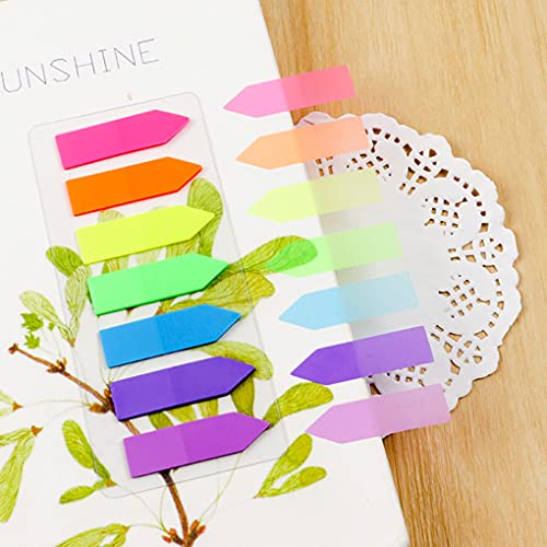 1120 Notes adhésives translucides en 7 onglets de couleur style flèche - 7