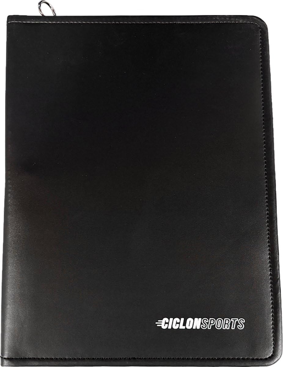 Cartella per allenatori di calcio | Cartella tattica in pelle per calcio | Cartella tattica con cerniera per allenatore di calcio | Lavagna magnetica inclusa, quaderno A4, pennarello, magneti,