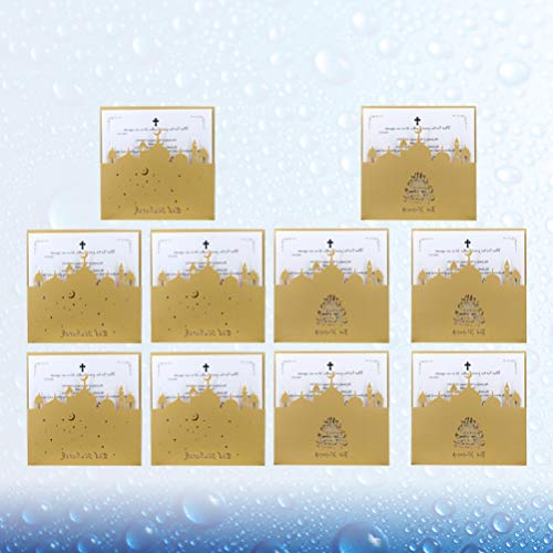 Cartas de convite Amosfun para festa com cartas vazadas da igreja, cartões de felicitações de festa