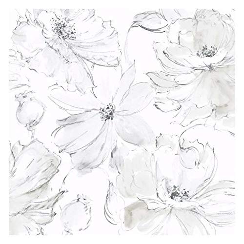 York Wallcoverings CL2520 Floral Dreams Wallpaper Gray