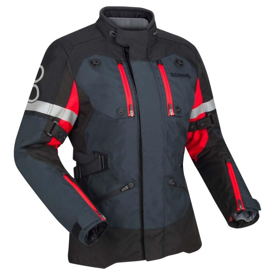 BERING Halifax Veste de moto grise en taille 48 pour motard