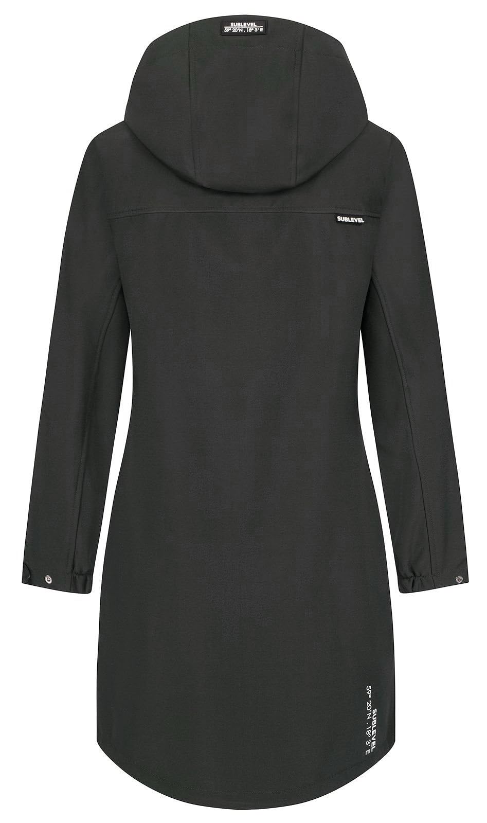Sublevel Damen Softshellmantel lange Jacke LSL-497 Funktionsjacke mit Kapuze
