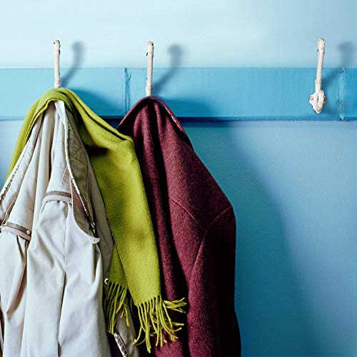 The-Metal-Magician-Wall-Mounted-Antique-Cast-Iron-Vintage-Style-Wall-Hooks-for-Coats-Bags-Towels-Hats-Set-of-3-Distressed-White The Metal Magician Wall Mounted Antique Cast Iron Vintage Style Wall Hooks for Coats Bags Towels Hats Set of 3 Distressed White
