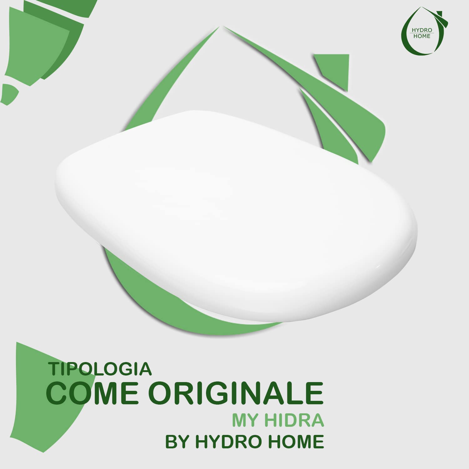 Copriwater Sedile Wc come originale My Hidra Termoindurente avvolgente by HYDRO HOME (CHIUSURA AMMORTIZZATA)