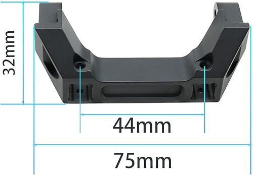 Miniatura 6 de 2 piezas 110 RC Crawler CNC aleación de aluminio delantero y trasero parachoques montaje apto para 110 RC Truck Crawler TRAXAS TRX4 Land Rover