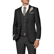 Wangyue Mens Suit 3 Piece Slim Fit Suit for Men Formal Business Suit Wedding Groom Prom Tuxedo Dinner Party