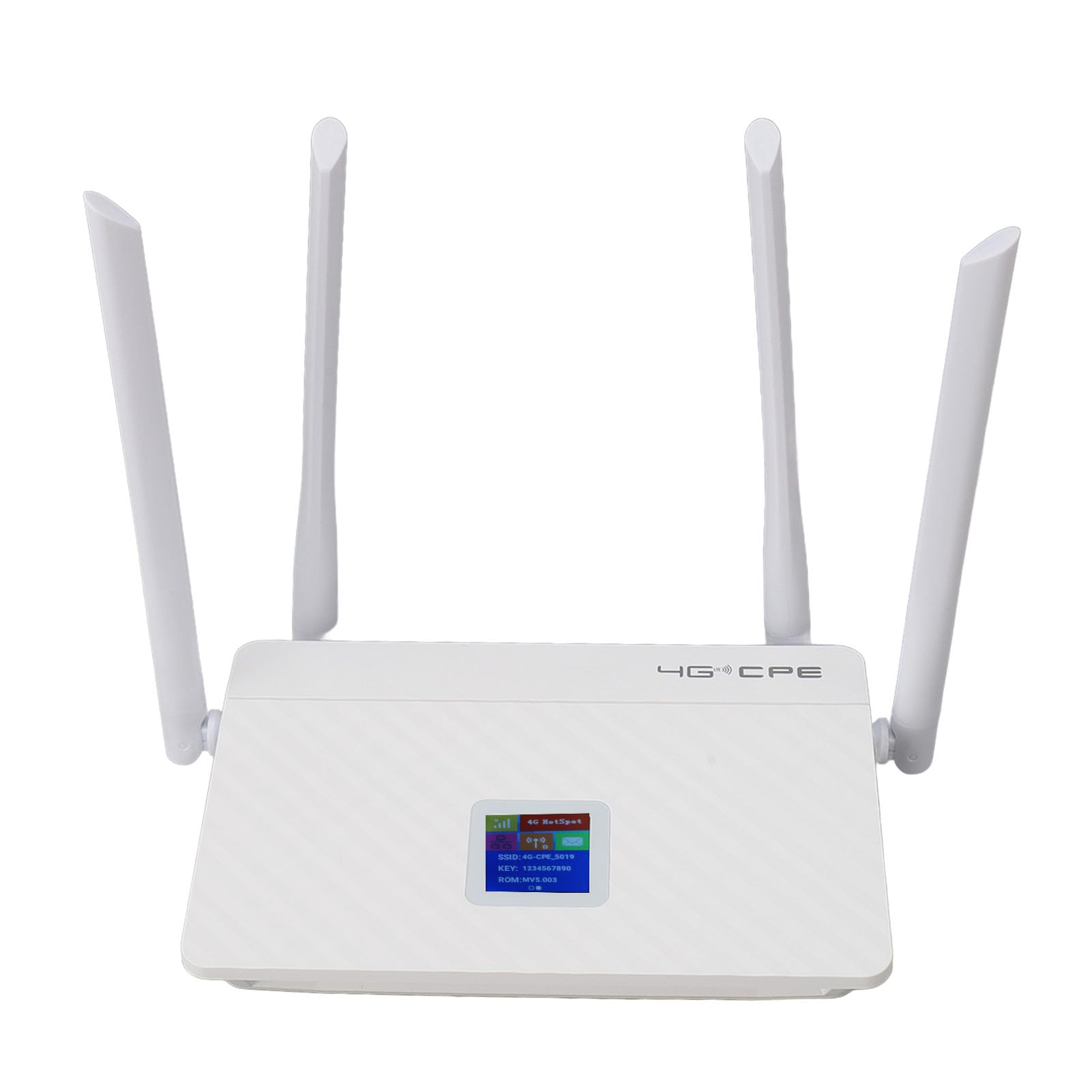 Router 4G LTE, Bezprzewodowy Mobilny Router WiFi 300Mbps z Gniazdem SIM i Portem LAN Mobilny Router WiFi z anteną zewnętrzną 4x5dBi, dla Europy (-2612240003811)