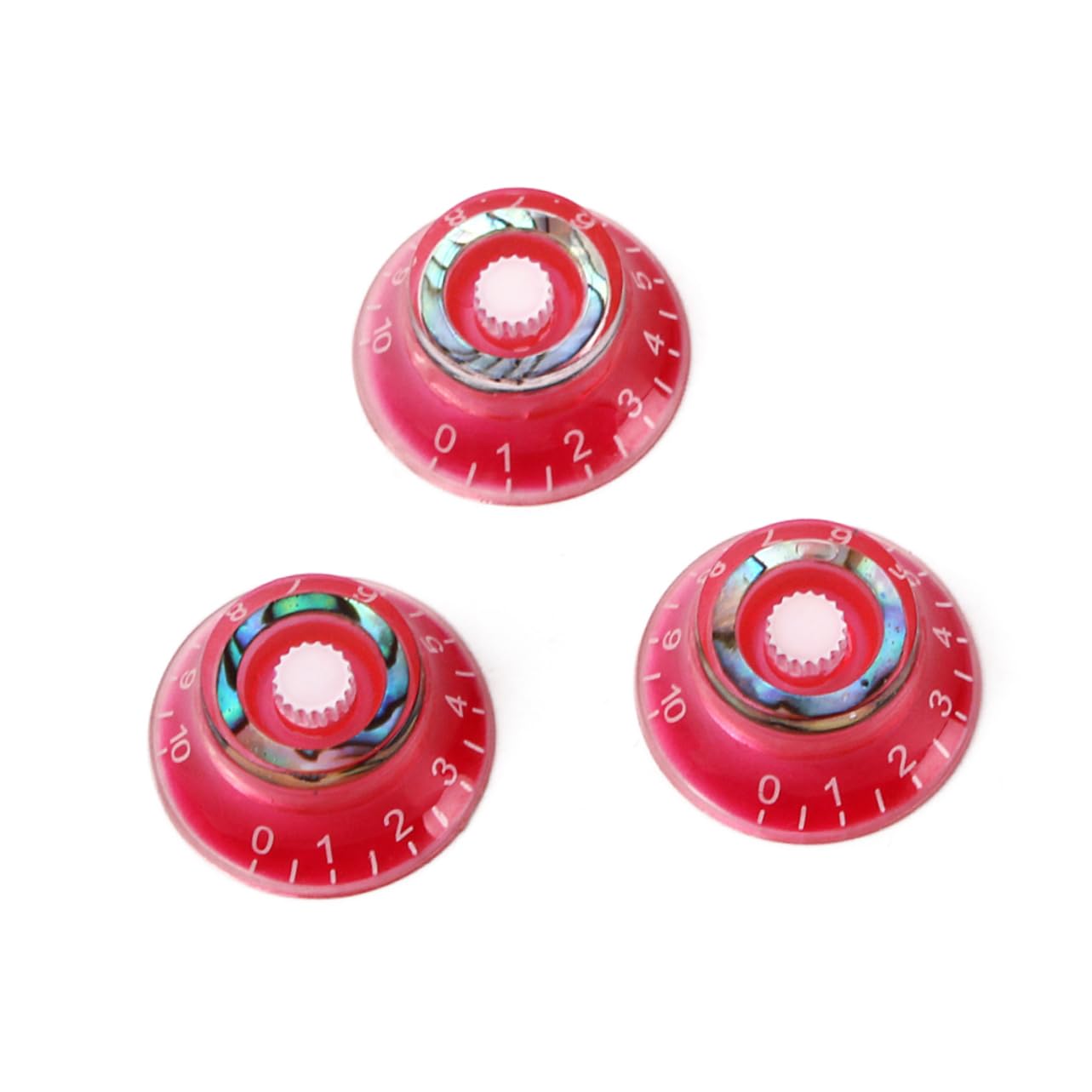 BESTonZON Guitar Parts 3pcs Shell Round Knobs Volume Tone Control Electric Guitar Replacement Knobs Gd49 Style
