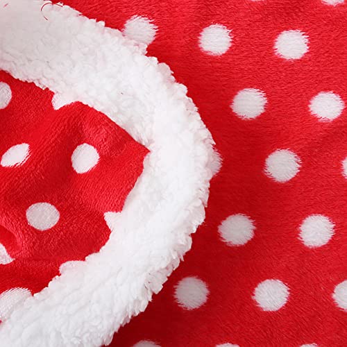 Baby Girls Polka Dot Christmas 𝐁athrobes Outfits Hoodie Long Sleeve Velvet Coats Cute Warm 𝗦leepwear For Toddler Boys3