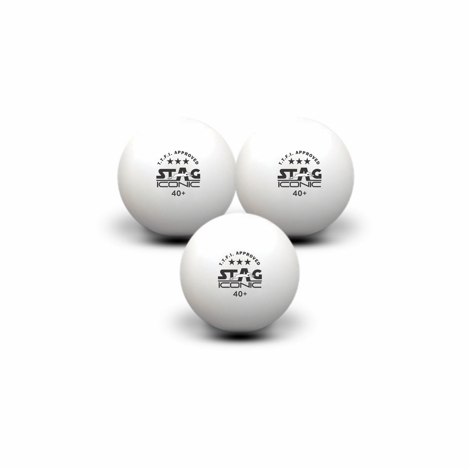 STAG ICONIC Table Tennis Balls - 3 Star Quality -2 STAG ICONIC Table Tennis Balls - 3 Star Quality -2
