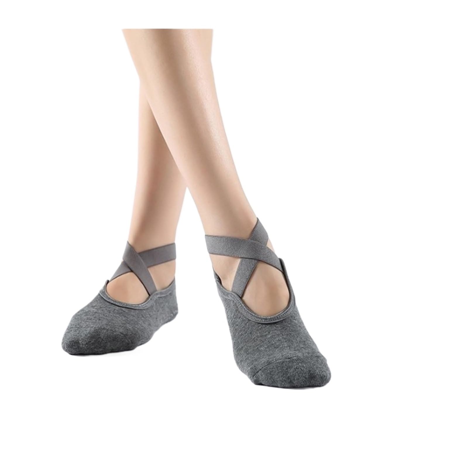 Calcetines de Yoga for Mujer Vendaje Antideslizante Transpirable Pilates Ballet Danza Medio Dedos de los pies para Yoga Pilates Gimnasio(Dark Gray)
