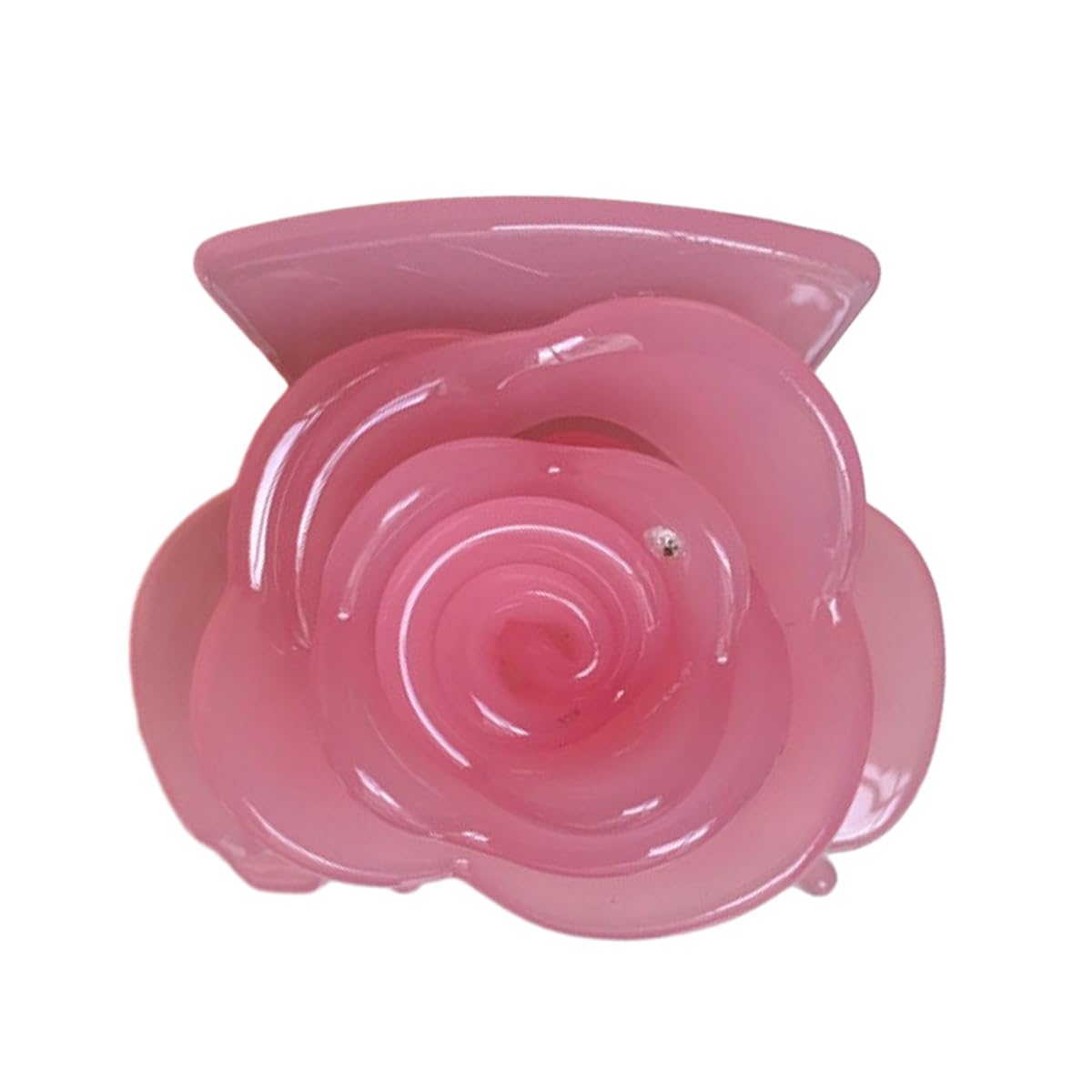Rose Hair Clip,Acetate Hair Claw,Small Hair Clips for Women,Pink