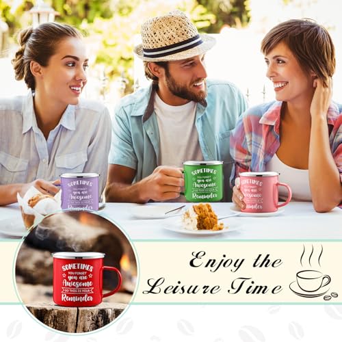 Set de 48 tazas esmaltadas motivacionales de 12 oz miniatura 4