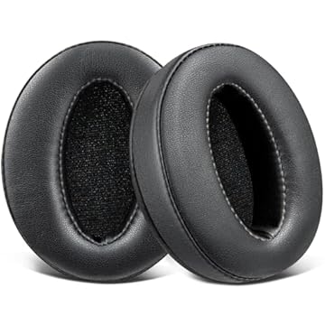 SOULWIT Almofadas de Substituição para Auscultadores para Sennheiser HD 4.50BT, HD 4.50BTNC, HD 4.50SE, HD 4.40BT, HD 4.30G, HD 4.20S, HD 458BT, HD 450, HD 450BT, HD 400S, HD 350BT, HD300 - CP Preto