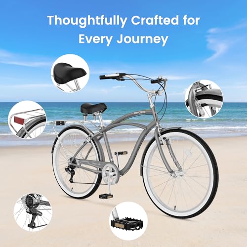 EOYOBIKE 7-Speed Cruiser Bicycle
