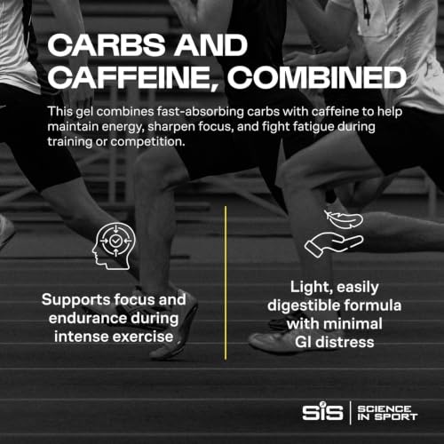 Image of Science in Sport GO Energy + Caffeine Energy Gel for Elite Athletes - 22g Carbohydrates & 75mg Caffeine - Isotonic Formula - Sports Nutrition - Berry Flavor - 30 Count