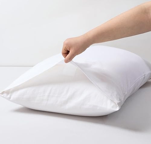 Miniatura 5 de TUMEI Juego de 2 fundas de almohada de lino 100 % tamaño Queen (25.98 x 20.08 pulgadas)  Juego de 2 fundas de almohada estándar de lino lavado,