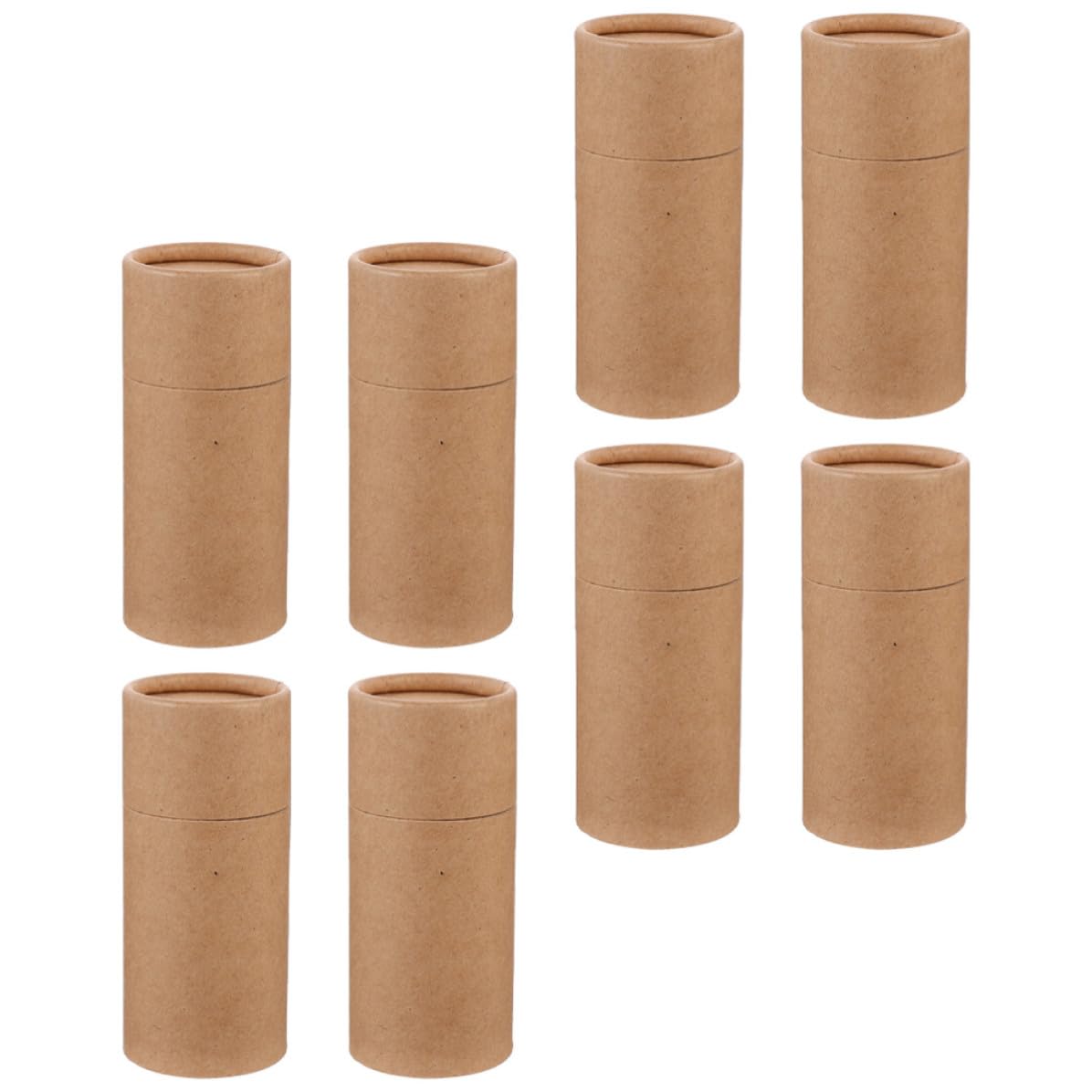 Warmhm Caja Cilíndrica 8 Piezas de Papel Kraft Fácil de Transportar y Ecológica para Botellas de Esencial Adecuado para Almacenamiento y Obsequio