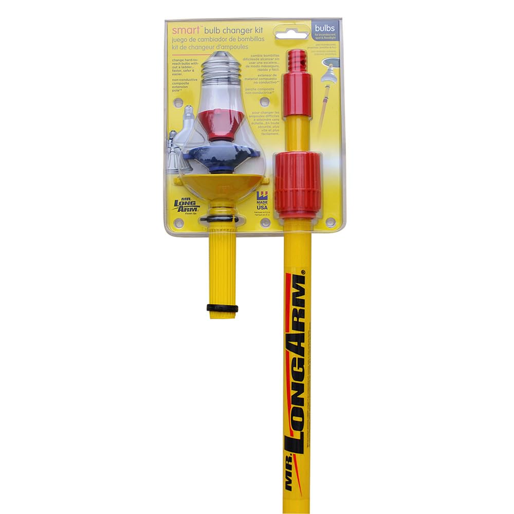 Mr. LongArm 0976 Smart Bulb Changer Kit and Pole Combo 3-to-6 Foot