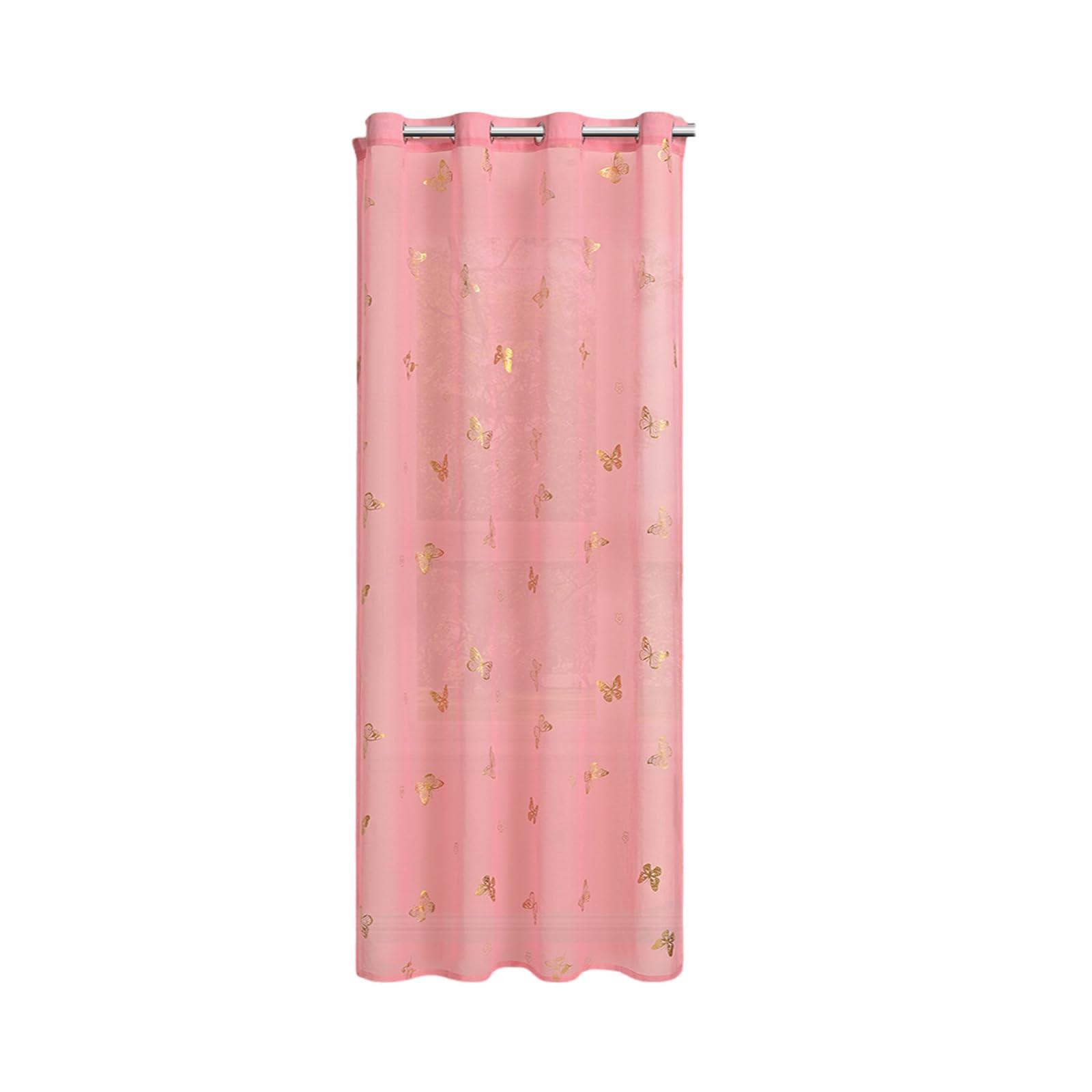 PURPLELILY Sheer Curtains Butterfly Embroidered for Living Room Bedroom Voile Window Drapes Bedroom Window White Butterfly Sheer Curtains