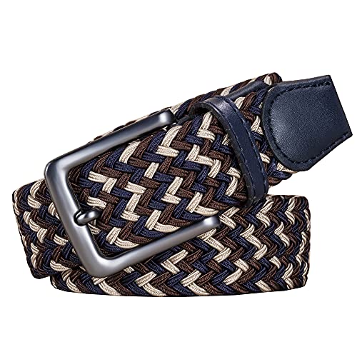 Image of AGEA Elastic Stretch Woven Braided Waist Belt for Men and Women
