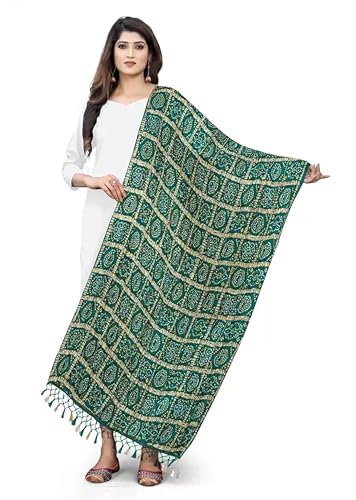 TRENDMALLS Women's Bandhej Chinon Silk Dupatta