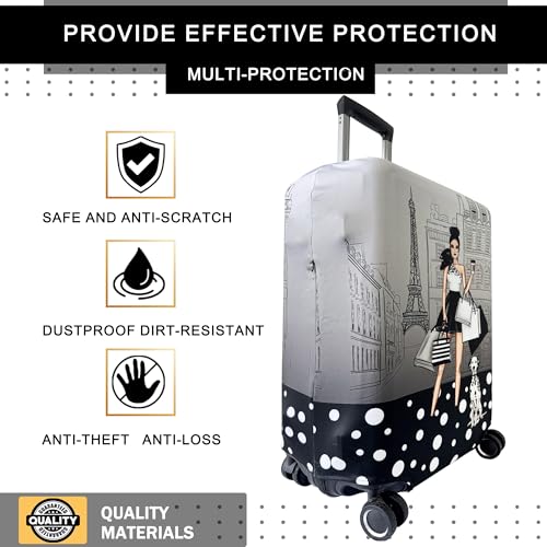 Luggage Covers For Suitcase Tsa Approved,Suitcase Cover Protector Fit 30-32 Inch Luggage,Washable Elastic Stretchy Anti-scratch