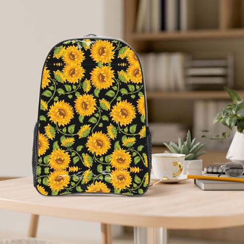 Mochila transparente de girasoles para pasar controles rápidos 5