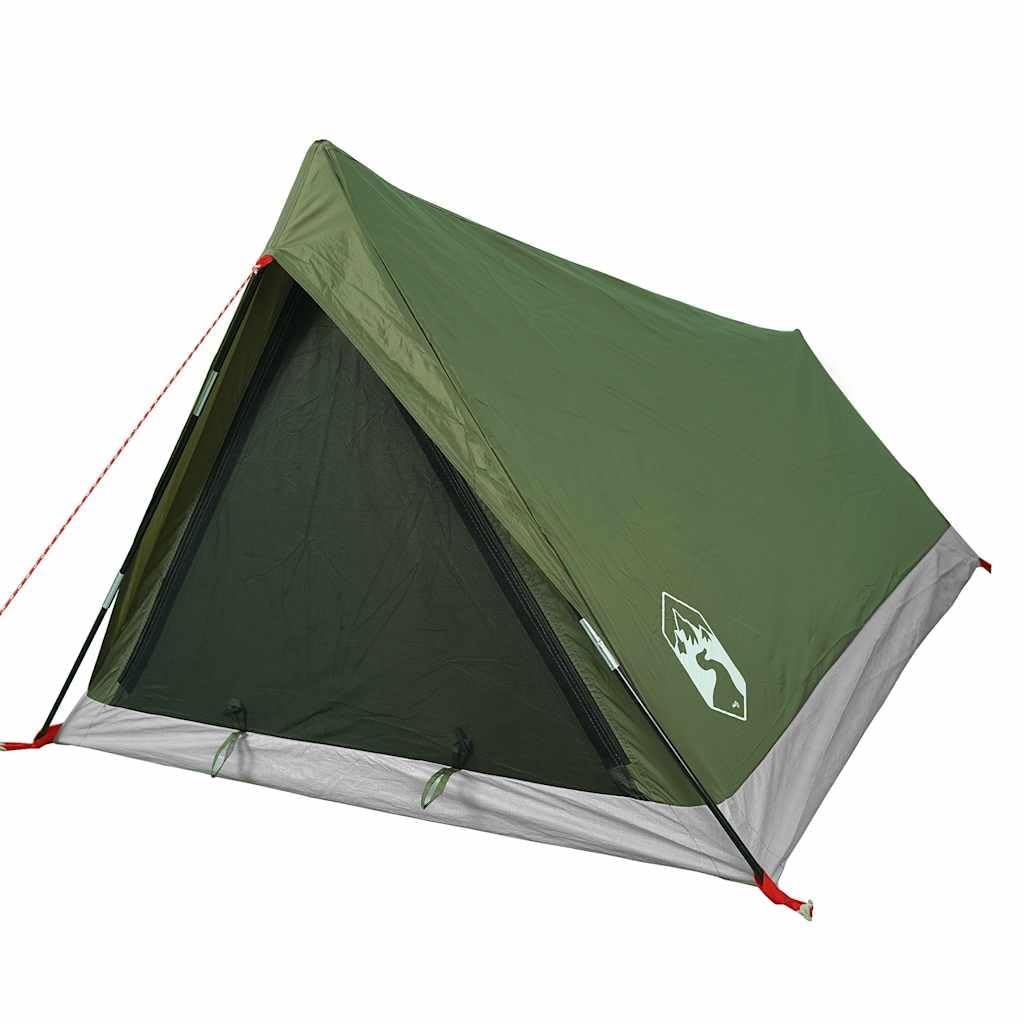 Tenda da campeggio per 2 persone, verde oliva, impermeabile, pop-up per 2 persone, in poliestere leggero, portatile, con rivestimento in poliuretano, 212 x 132 x 90 cm, ideale per campeggio, spiaggia