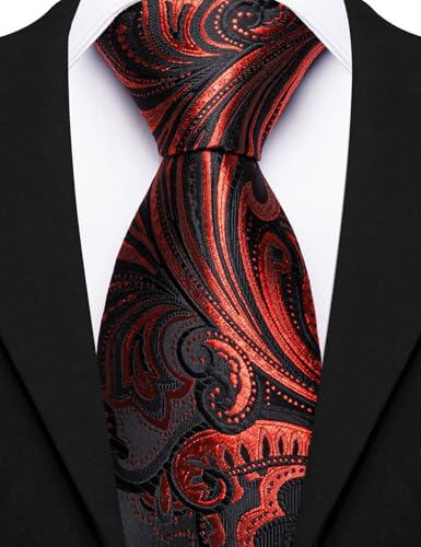 Image of Barry.Wang Men's Suit Vest Tie Bowtie Set Formal Silk Paisley Waistcoat Hanky Cufflinks Lapel Pin Set Wedding Party 7PCS