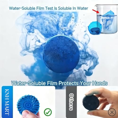 Image of Toilet Cleaning Tablets (Pack of 10) | Powerful Blue Toilet Bowl Cleaner | Long Lasting Freshness | Automatic Flush Cleaner | Removes Stains & Odor