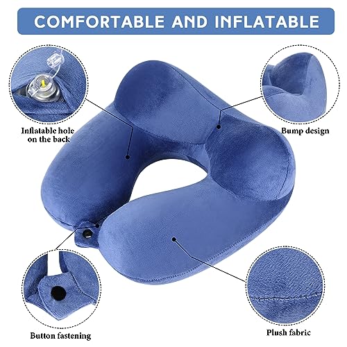 Sintuff-2-Pack-Inflatable-Travel-Neck-Pillow-Airplane-GrayBlue