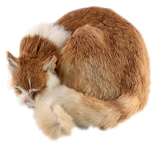 Statue de chat endormi simulation RLKHXBS pour decoration table - 2