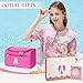 COSHAYSOO Initial Girls Hanging Toiletry Bag Tween Preteen Teenager Valentines Birthday Gifts Basket Stuffers for Teen Girl 10-12 12-14 16-18 Travel Trip Favors College Dorm Essentials Pink Letter A