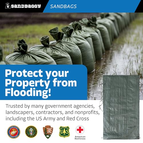 Sandbaggy GREEN SANDBAGS Heavy Duty Empty Sandbags thumb #1