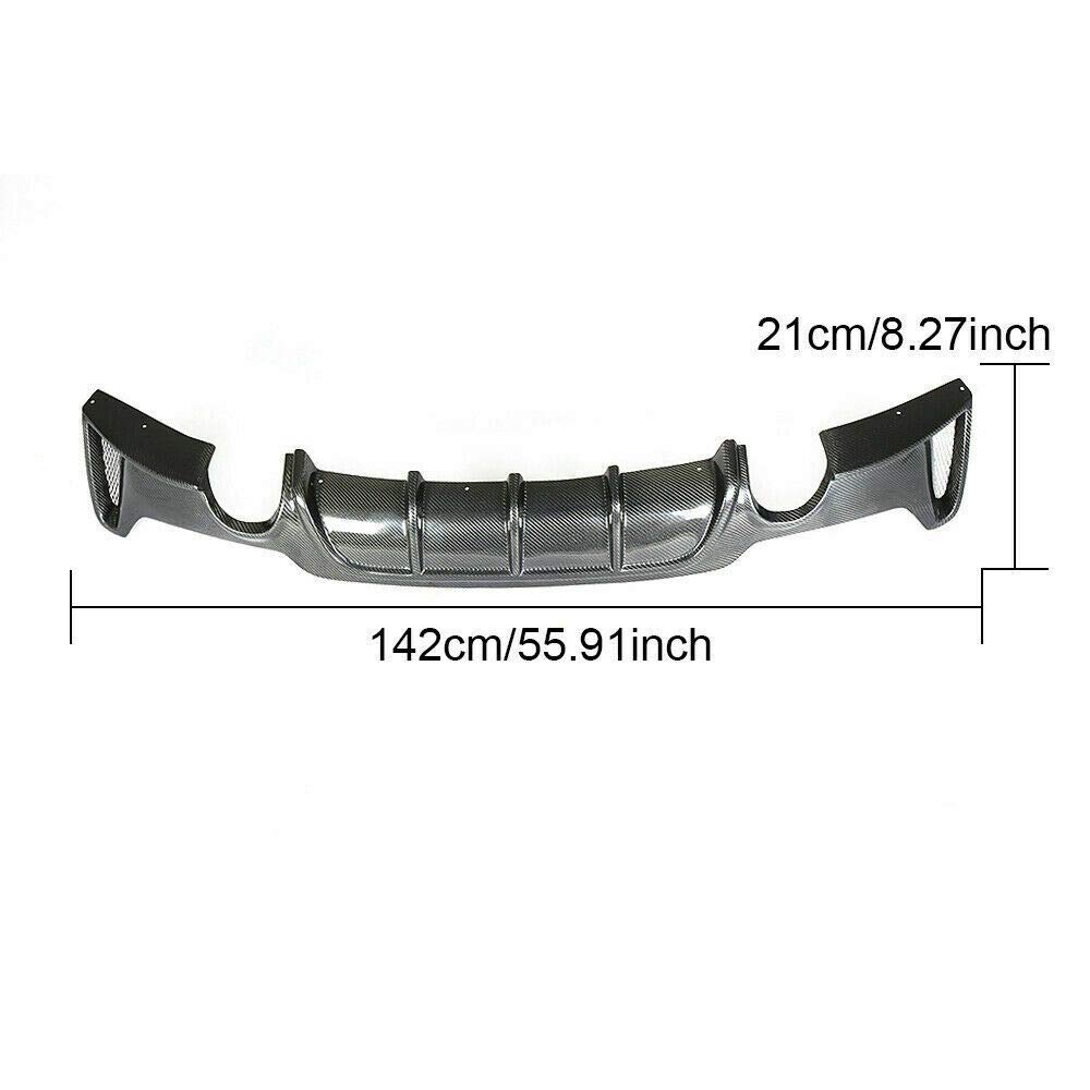 Difusor de parachoques trasero para BMW F32 F33 435i M Tech 2014-2020 aspecto de fibra de carbono