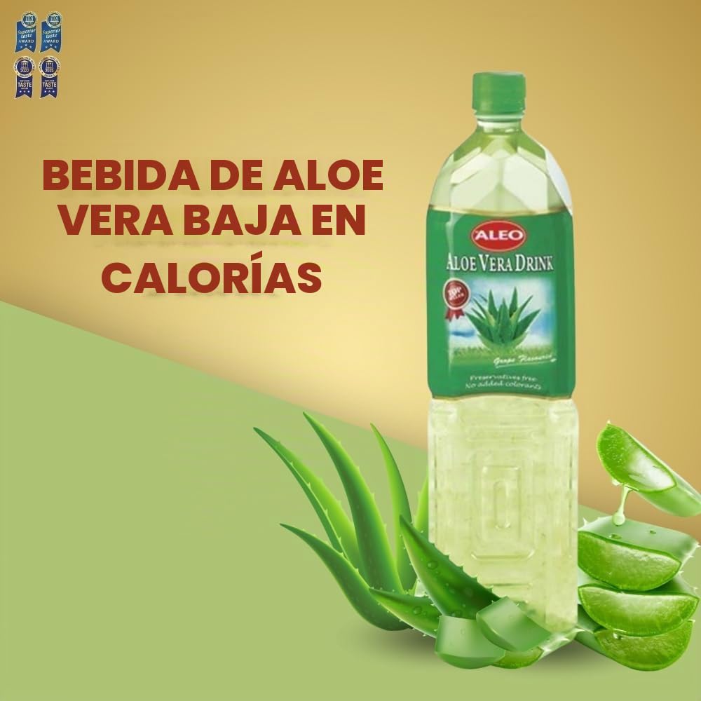 ALEO 1.5L Original Aloe Vera Drink - Natural, No Preservatives, No Artificial Colors Superior Taste Award 2025