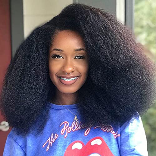 Kinky Curly Wig Synthetic Curly Afro Wigs for Black Women Big Natural Hair Wig Black Kinky Curly Wig Heat Resistant Fluffy Afro Curly Wigs