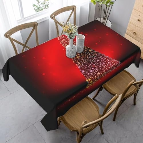 Aozhiswe Mantel Antimanchas Cuadrada Rojo Navidad Mantel de Mesa Tema de Año Nuevo 90x90 cm Manteles Impermeable Poliéster Protector Comedor para Interior Exterior a/1731