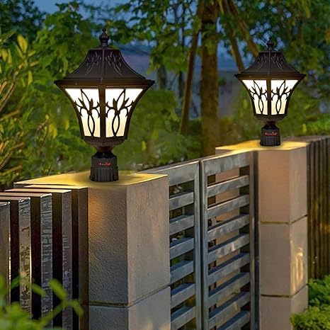 Keyplus Premium Aluminium Outdoor Gate Light for Pillar, Black Waterproof Decorative Post Lamp for Main Gate, Garden & Balcony, B22 Holder (Bulb is not Included) Pack of 1 4
