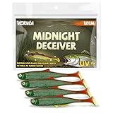 VEYCVLA Fishing Gummifische Zander barsch 12 cm 4 Stück Gummiköder Zander-Angeln-Softbait Angelköder,Gummi Fische Gummifisch Set Zander-Gummifisch Zander Köder