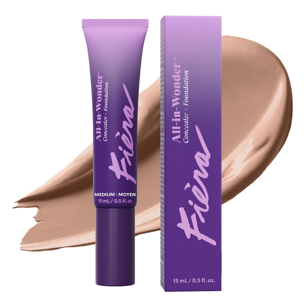 Fièra All-In-Wonder™ Concealer + Foundation – Full-Coverage, Crease-Proof, Hydrating Formula for Mature Skin