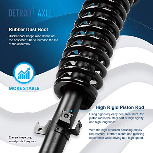 Image of Detroit Axle - 2 Front Struts for 1994 1995 1996 1997 Honda Accord, Struts w /Coil Spring Assembly Quick Install Ready Strut Shock Replacement Suspension