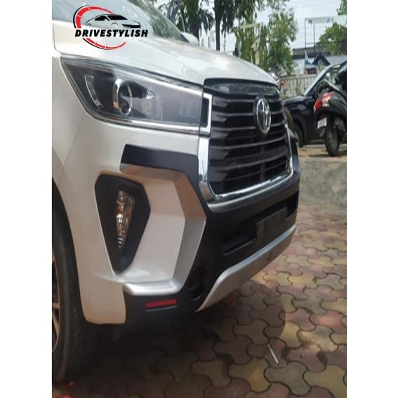 Image of Acrylonitrile Butadiene Styrene (ABS) Front & Rear Bumper Protector Guard for Toyota Innova Crysta 2021
