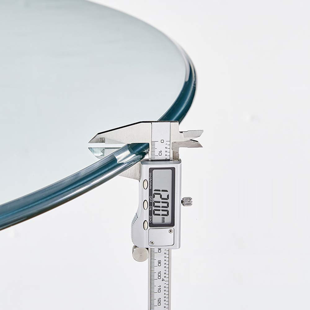 Plateau tournant de 60 cm / 24 Pouces Grand Plateau tournant en Verre trempé Lazy Susan Plateau de Service Rotatif pour Table à Manger, Base en métal silencieuse, antidérapante, Non inclinée